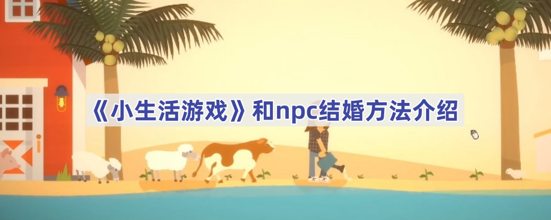 《小生活游戏》和npc结婚方法介绍